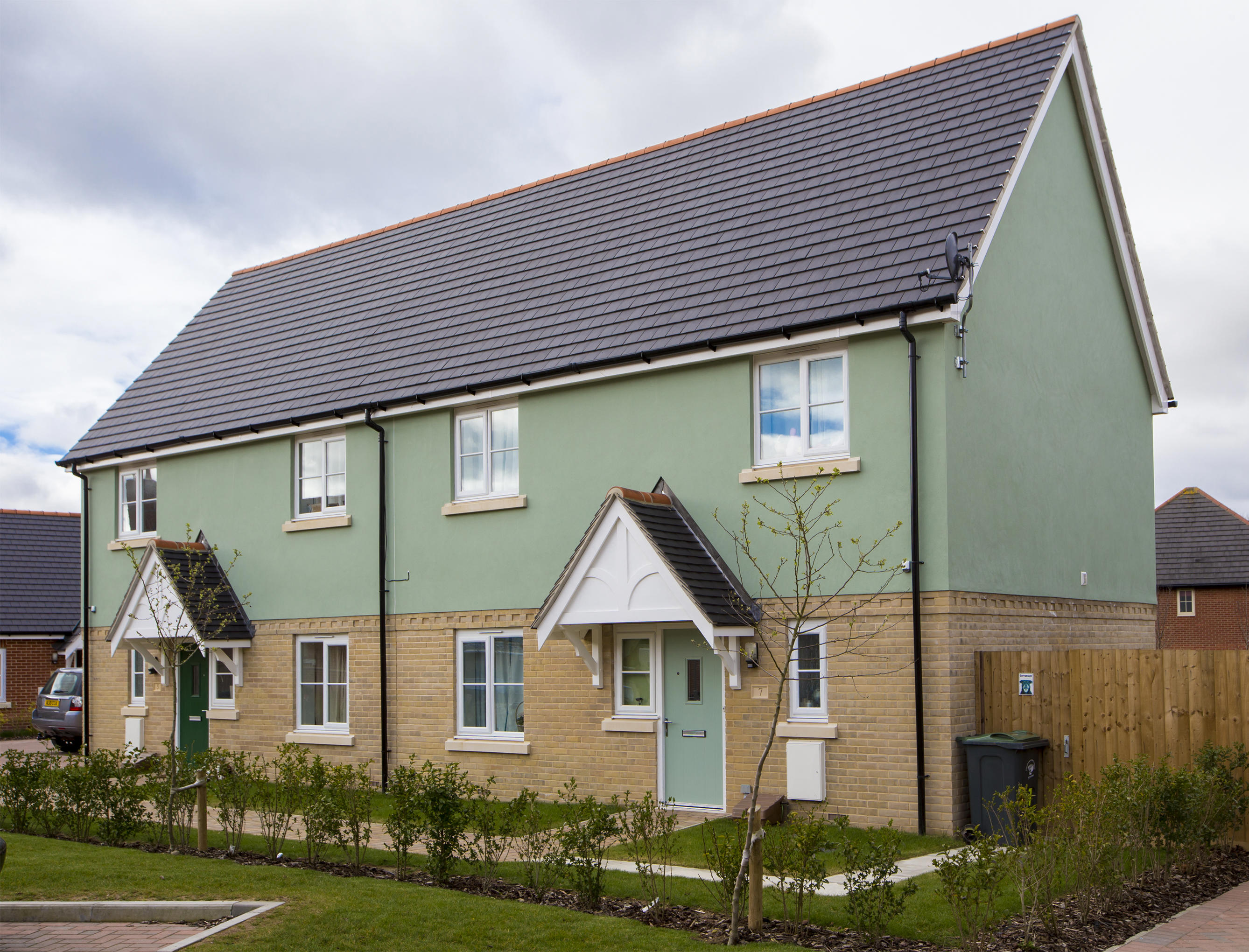 Two semi-detached houses.